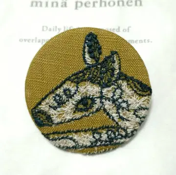 미나 페르호넨 papurikko 생큐베리 배지 원형 빅 사이즈