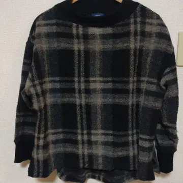 SHIPS 체크 무늬 긴팔 니트