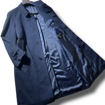 컨디션 최상 캐시미어 100% 체스터 코트 롱 기장 115cm 네이비