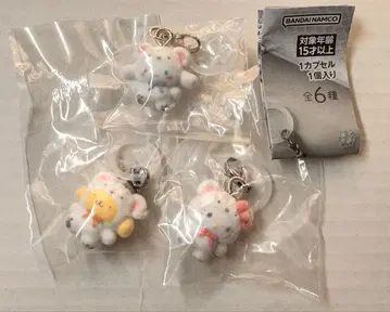 산리오 메지루시 액세서리 포근포근 스노우 키티 시나몬 푸딩 3개