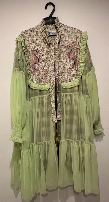 HEIHEI 드래곤 시스루 원피스