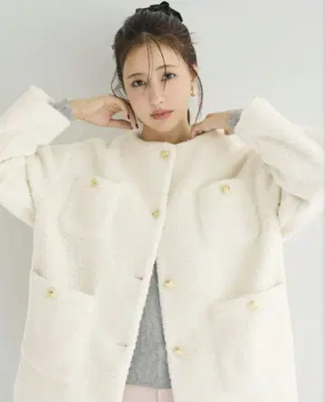 푸들 노카라 코트 아이보리 coca