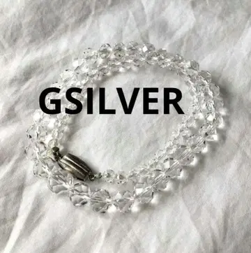 빈티지 화이트 수정 실버 목걸이 GSILVER 본수정 레트로