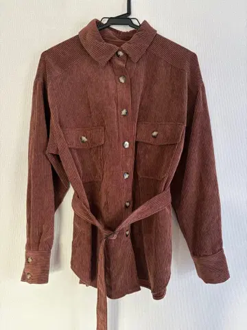 STUDIOS 브라운 코듀로이 긴팔 셔츠