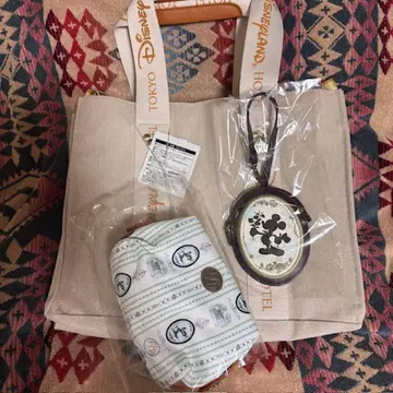 미사용 디즈니랜드 호텔 숙박객 한정판 토트백, 파우치, 코인 케이스