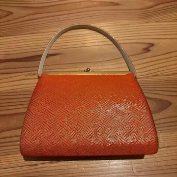 오렌지 텍스처 일본 의류용 백 쇼와 레트로