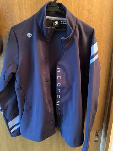 DESCENTE 네이비 풀 지퍼 자켓