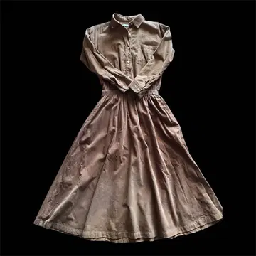 urban research 브라운 코듀로이 셔츠 원피스