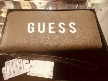 GUESS 브라운 장지갑 스트랩 포함