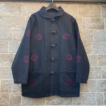 구제 데님 차이나 자켓 (자수 포함)