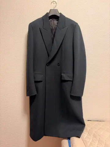 새상품급 폴스미스 체스터 코트 짙은 녹색 L 사이즈 더블 브레스트 롱