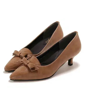 SESTO 카멜 리본 포함 펌프스 낮은 힐