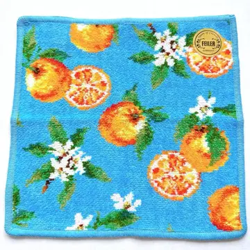 [ 미사용 새상품 ] FEILER 페이 타월 손수건 네롤리 오렌지