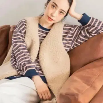 스튜디오 클립 푸들 퍼 베스트 미사용 새상품