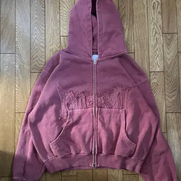 [새상품급] BLESSU 지퍼 후드티 빨간색 봉투 택 포함