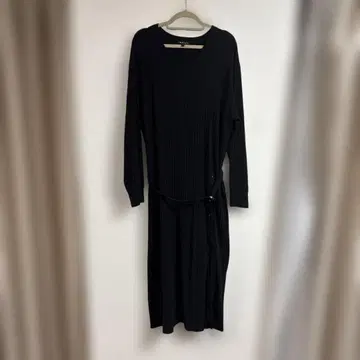 INDIVI 인디비 15호 빅 사이즈 리브 니트 롱 원피스