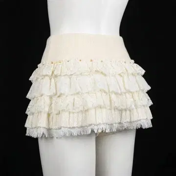 [ one spo ] 원스포 5단 레이스 미니 스커트 숏팬츠 y2k