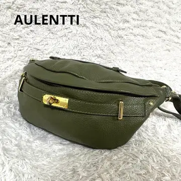 AULENTTI 오우렌티 바디백 힙색 가죽 그린