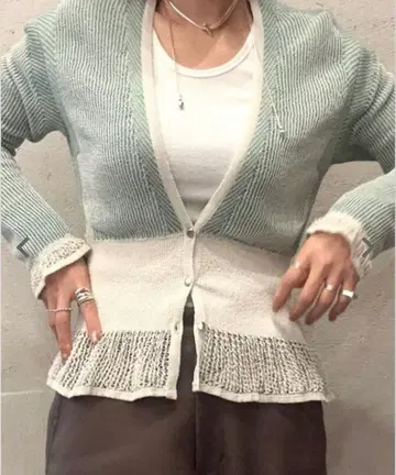 MURRAL Pigment knit cardigan mint