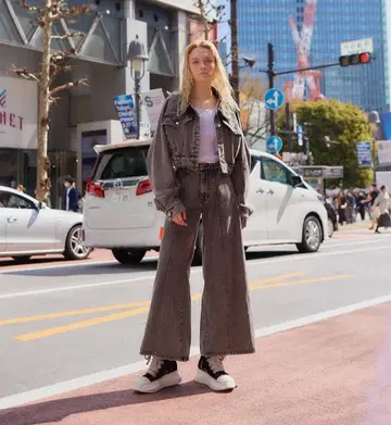 VIVAMUS 데님 자켓 셋업 블랙