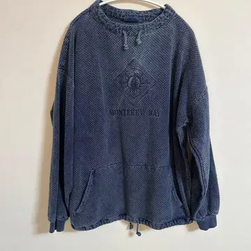 구제 의류 다크 블루 풀오버 데님풍