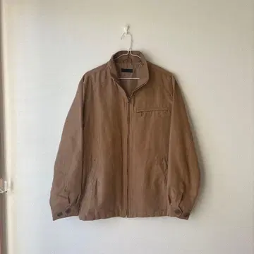 L 사이즈 브라운 지퍼 캐주얼 자켓