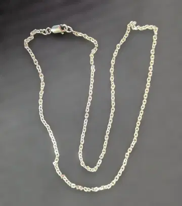 팥 4면 컷 실버 925 목걸이