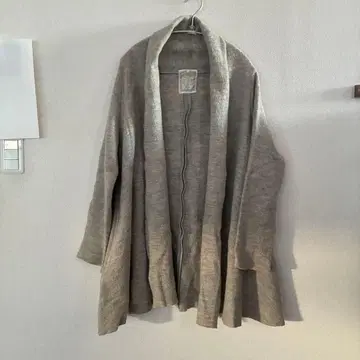 멜란지 그레이 오픈 프론트 가디건 비어즐리