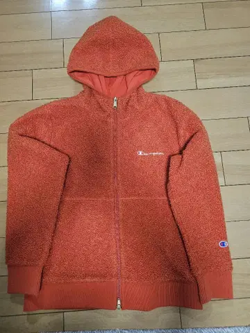 Champion 오렌지 보아 플리스 후드티
