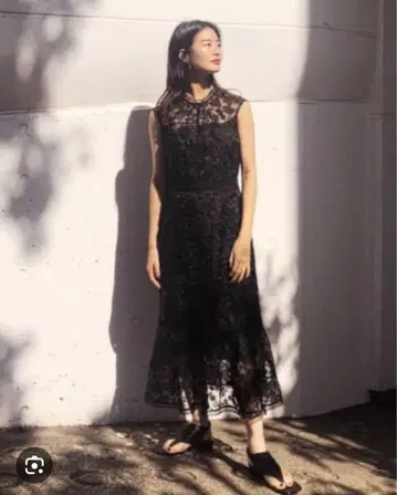 프레이 아이디 오간자 자수 원피스