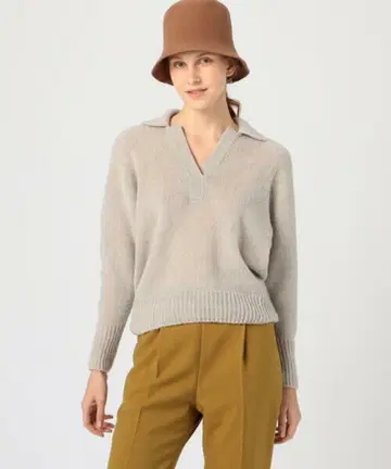 TOMORROWLAND 투모로우랜드 퍼프 믹스 폴로 니트