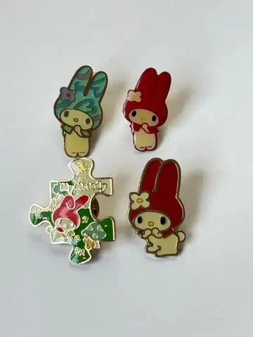 마이멜로디 핀 배지 4개 세트