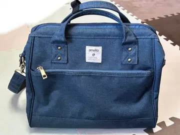 새상품급 anello 아네로 그랑데 토트 숄더 네이비 2way