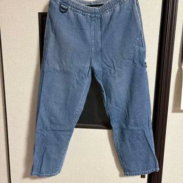 카고 스타일 데님 팬츠 파랑