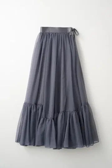 MURRAL Spacious sheer wrap skirt (Gray)