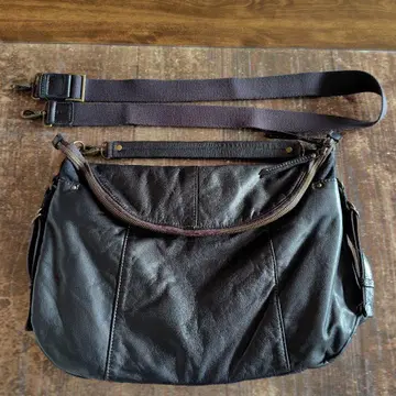 새상품급! 코모도플라스트 천연 가죽 숄더백 2way 블랙