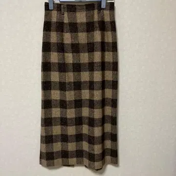 울 체크 스커트