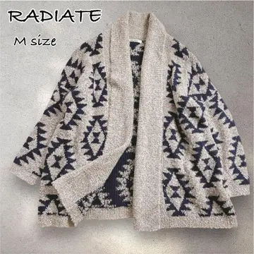 RADIATE 9호 M 라디에이트 숄카라 롱 니트 가디건 올 패턴