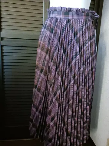 Bon mercerie by anatelier 체크 무늬 플리츠 스커트