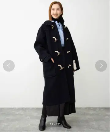 SLOBE IENA/리니안 더플 코트/NAVY