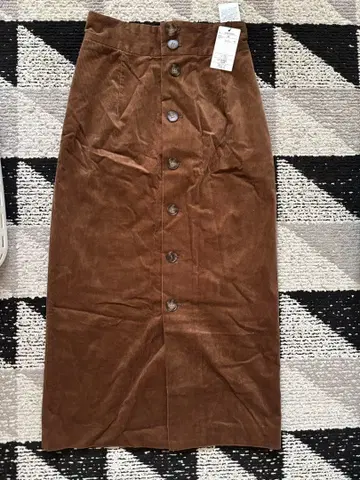 미사용 YEVS 브라운 코듀로이 스커트