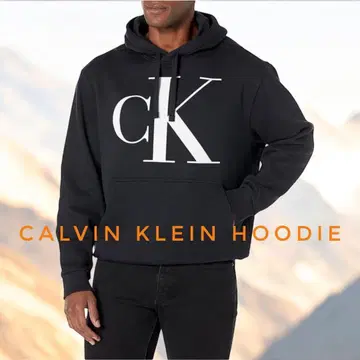 새상품 Calvin Klein (캘빈 클라인) 로고 플리스 후드티