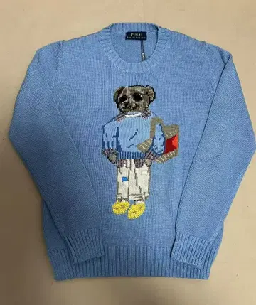 폴로베어 코튼 스웨터 폴로 랄프로렌 실크 자수 S