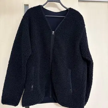 가격 인하 UNIQLO 보아 플리스 자켓 V넥 L