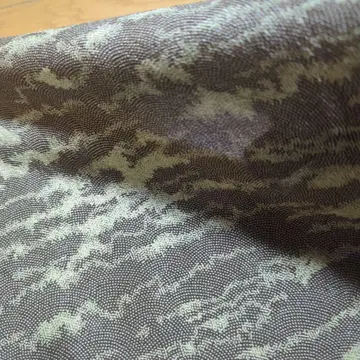 고급 견직물 원단 브라운 계열 미사용 아름다운 교토 염색