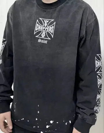 WEST COAST CHOPPERS 롱 슬리브 T셔츠 데미지 가공 있음