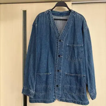 RAGE BLUE V넥 데님 자켓 커버올 L 사이즈