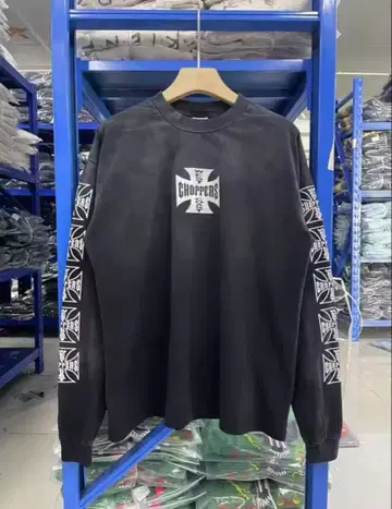 WEST COAST CHOPPERS 롱 슬리브 T셔츠 데미지 가공 있음
