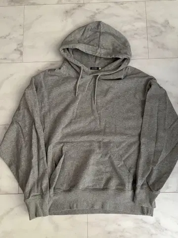 그레이 후드 부착 후드티 L 사이즈