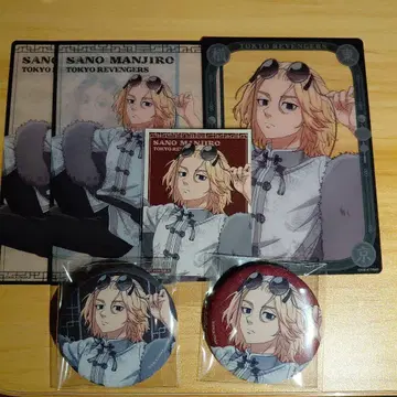 사노 만지로 흑백 차이나 캔뱃지 빅 클리어 카드 특전